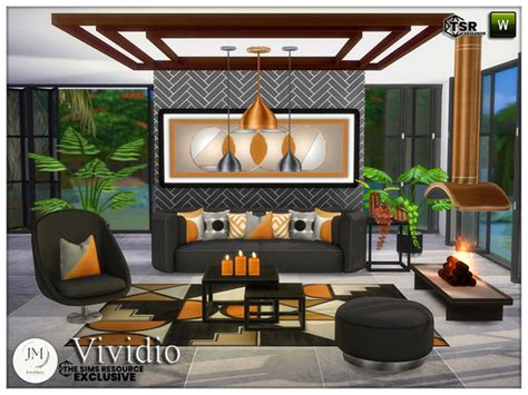 The Sims Resource | Vividio Living room set