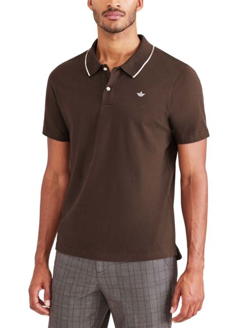 Ripley Polo Manga Corta Algod N Hombre Dockers Chocolate Perfect