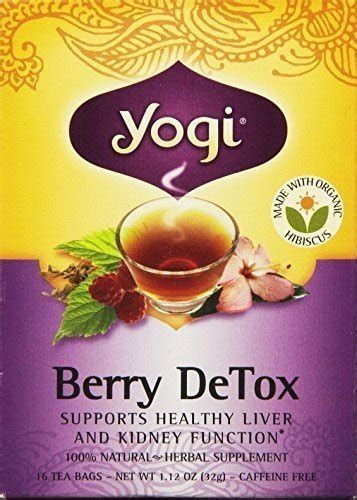 Amazon Yogi Detox Herbal Tea Caffeine Free Berry 16 Tea Bags