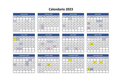 Calendario Laboral 2023 Festivos Puentes Y Vacaciones