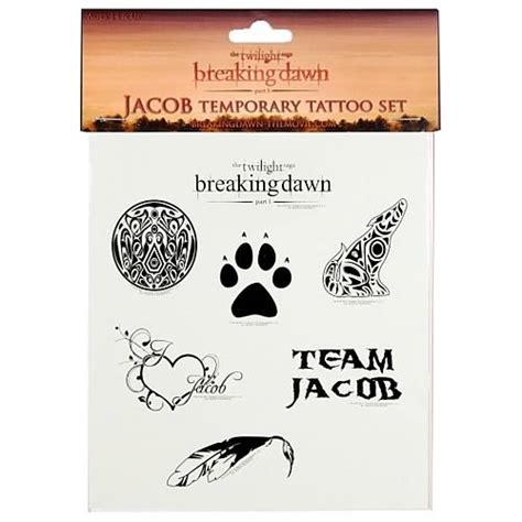 Twilight Breaking Dawn Jacob Temporary Tattoo