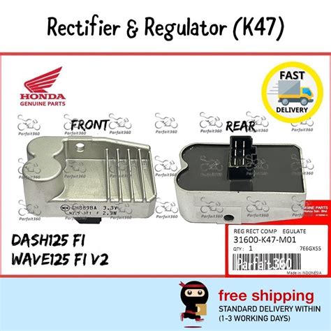 31600 K47 M01 DASH125 FI WAVE125 FI V2 Rectifier Regulator Cutout