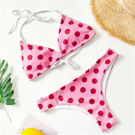 Polka Dot Bikinis Push Up Bikini Set Sexy Biquini Striped Swimwear