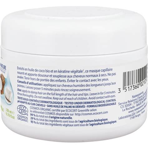 Masque Capillaire Extra Doux Coco K Ratine V G Tale Bio Natessance