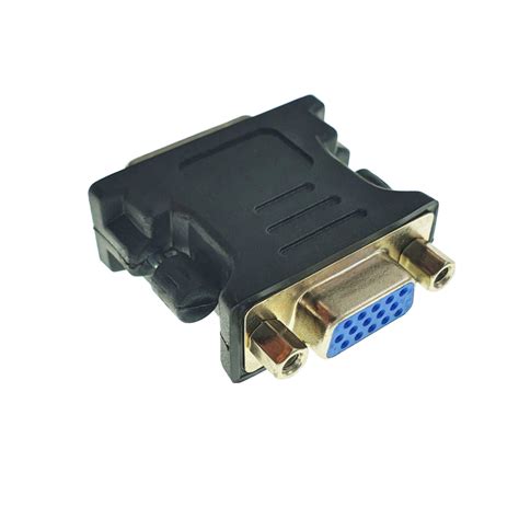 Adaptor Lanberg 40875 Cu Conectori DVI 24 5 Tata La VGA Mama Negru