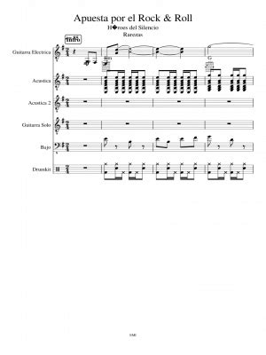 Free sheet music: Apuesta Por El Rock Roll- by Heroes del Silencio, Play and Download any time