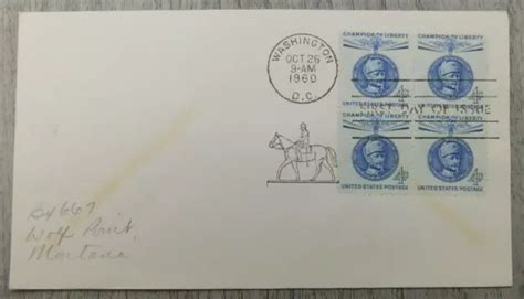 FIRST DAY OF Issue Gustaf Mannerheim 1960 Vintage Stamp Posted Envelope