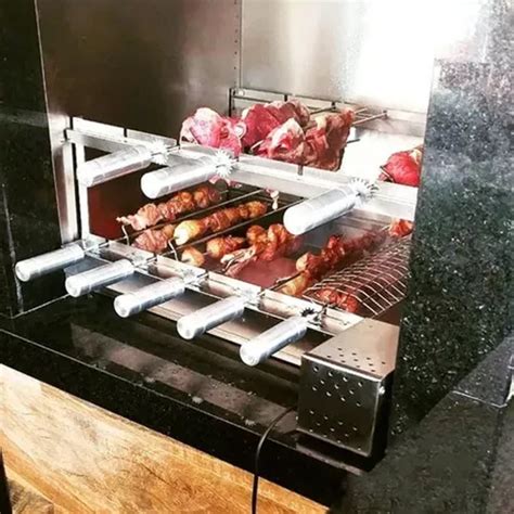 Asador El Ctrico Brasa Grill Espetos Inox Combo Asadores El Ctricos