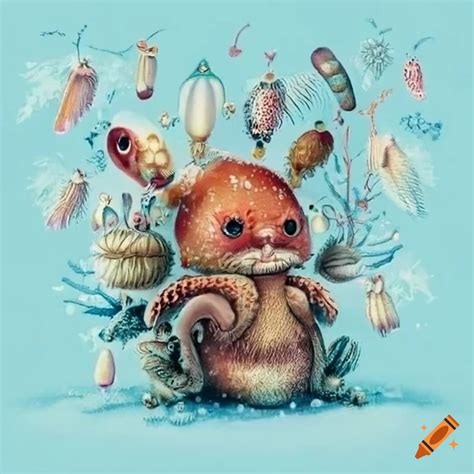 Haeckel Inspired Adorable Creatures In A Snowy Village On Craiyon