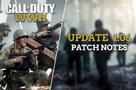 Call Of Duty Ww2 106 Update Patch Notes Revealed For Ps4 And Xbox One