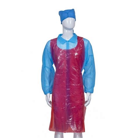 Blue Plain Disposable Plastic Apron For Safety Protection At Rs