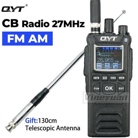 Cbラジオ27mhz qyt cb 58 26 965 27 405mhz fm amモード市民バンドラジオCB58 4ワットハンドヘルド