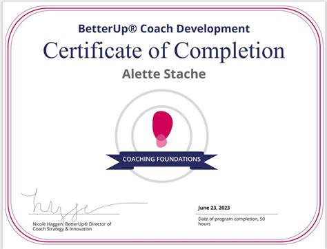 I am happy to report that I have successfully completed BetterUp’s ... 