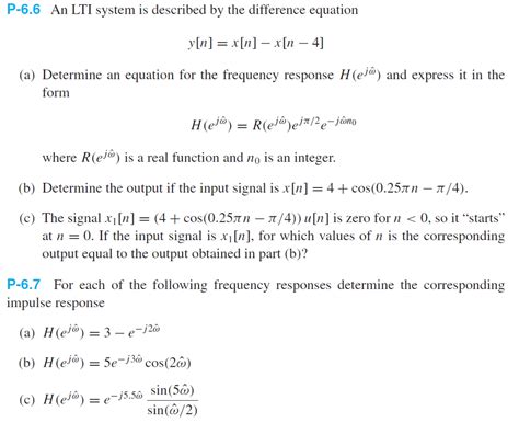 Solved An LTI System Is Described By The Difference Equation Chegg