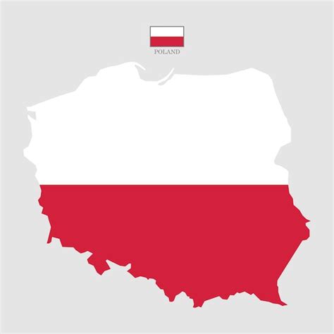 Fondo De Mapa De Polonia Con Bandera Mapa De Polonia Aislado Sobre