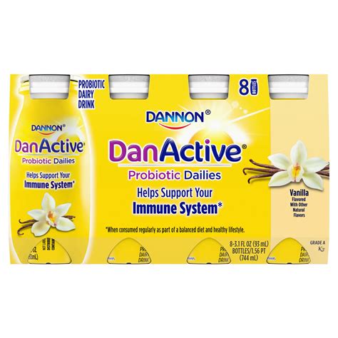 Dannon Danactive Vanilla Probiotic Dairy Drink 31 Oz Bottles Shop