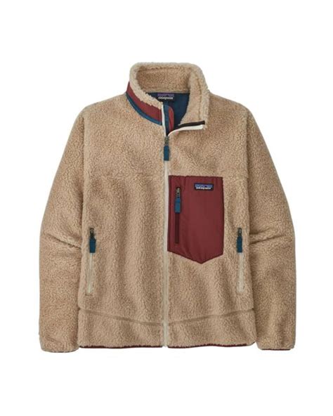 Patagonia Classic Retro X Fleece Jacket Jacket Natural Wsequoia Red In Brown For Men Lyst Uk