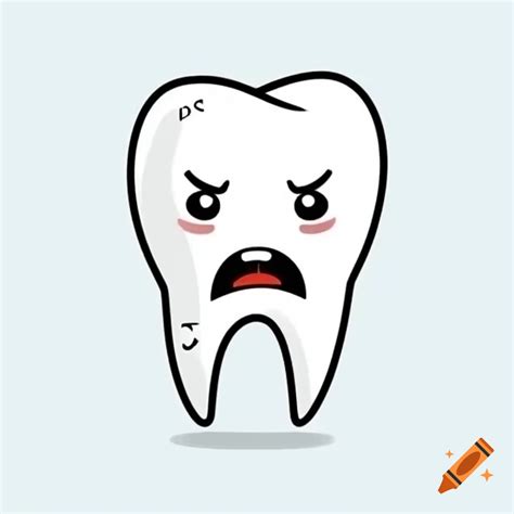 Cartoon Illustration Of Tooth Brushing On Craiyon