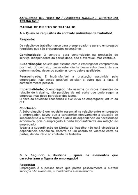 31 O Que É Pessoalidade Direito Do Trabalho