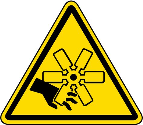 Rotating Blades Cut Hazard Label J6579 By