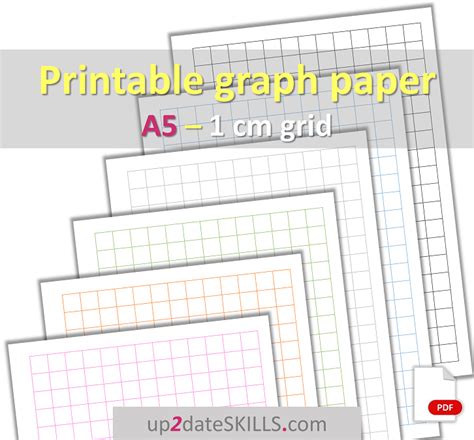 Printable Graph Paper Pdf 5x5 Grid Paper Printable Coordinate Paper Math Paper Squared Paper