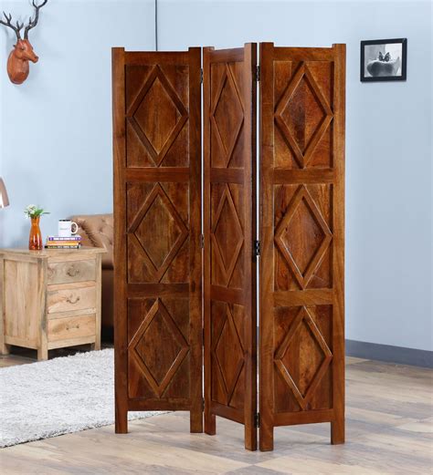 Buy Solid Wood Room Divider In Brown Colour By Furniselan At Off By