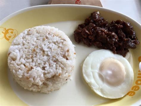 Beef Tapa Rice And Egg Breakfast At Jollibee Yummy Food Dessert