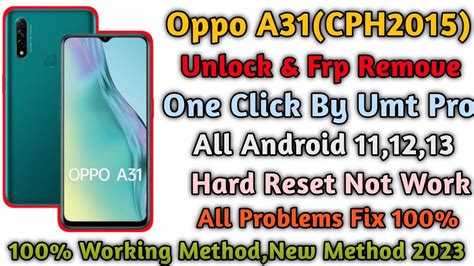 Oppo A Cph Unlock Frp Remove One Click By Umt No Dead Risk