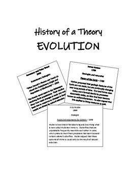 History of a Theory: Evolution Timeline by Cheryl Fentress | TPT