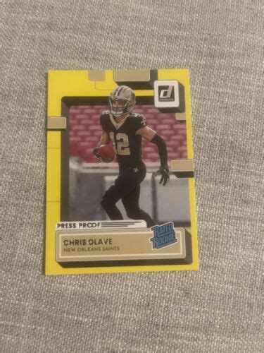 Panini Donruss Rated Rookie Press Proof Yellow Chris Olave