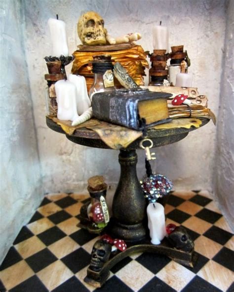 Witches Table Fairy Furniture Dollhouse Furniture Halloween