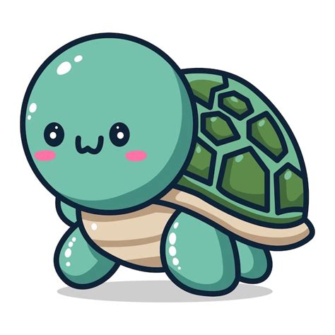 Ilustración vectorial de personajes de dibujos animados de tortugas