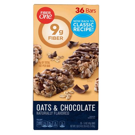 Fiber One Oats And Chocolate Chewy Bars Bjs Wholesale Club