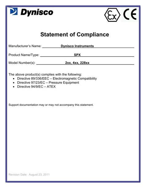 CE Approval for SPX Series - Dynisco Instruments