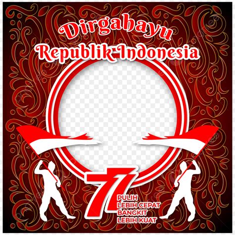 Twibbon Merayakan Kemerdekaan Republik Indonesia Ke 77 Dengan Motif Batik Twibbon Dirgahayu Ri