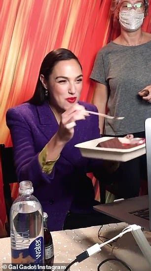 Wonder Woman 1984 Star Gal Gadot Indulges In Giant Chocolate Cake