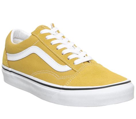 Vans Unisex Adults Old Skool Classic Suede Canvas Sneakers In Yellow