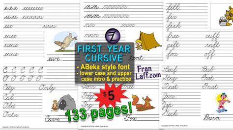 First Year Cursive Abeka Style Font Franlaff