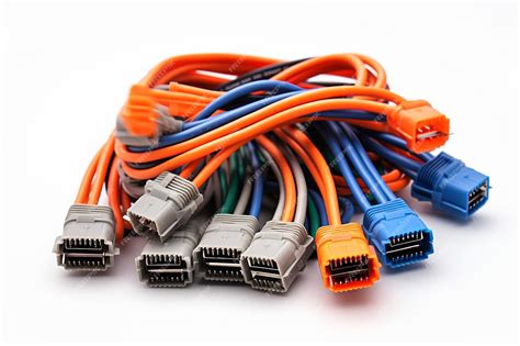 premium ai image wiring  connectivity solution isolated  white