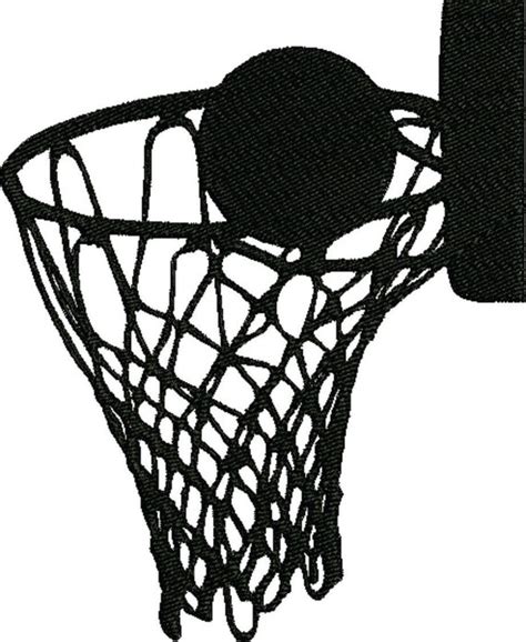 basketball hoop Silhouette embroidery file by FRenee2 on Etsy