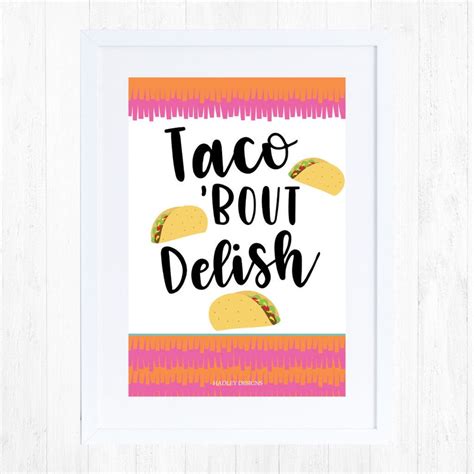 Printable Taco Bar Mini Sign Templates 3 Editable Mexican Etsy