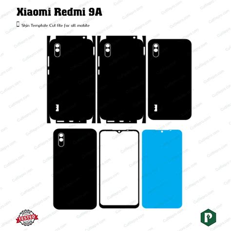 Xiaomi Redmi 9a Cut File Template Vector