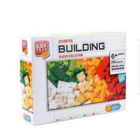 90 S New Block Tech Assorted Building Blocks 250 Pcs Shades Of Bright