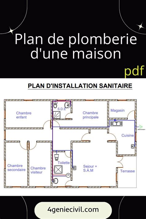 Plan De Plomberie D Une Maison Pdf En 2023 Plomberie Installation