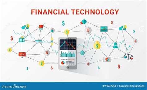 Tecnología Financiera FinTech Y Gráfico De La Información De La