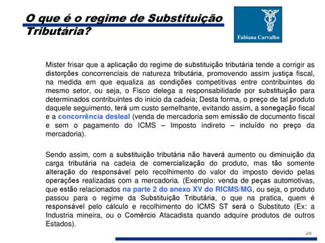 Icms Substitui O Tribut Ria Ppt Carregar