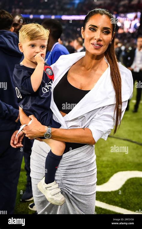 Pilar Rubio Wife Of Sergio Ramos With Her Son Maximo During The French