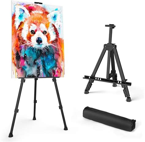 Art Painting Display Easel Stand - Portable Adjustable Aluminum Metal ...