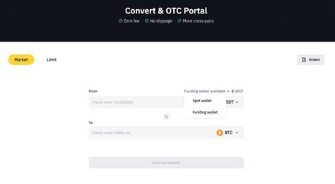 The Convert Otc Portal Now Supports Funding Wallet Binance Chain