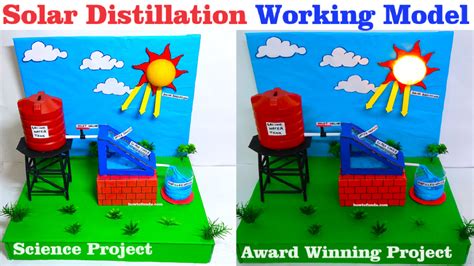 how to make solar distillation (water purification) working model ...